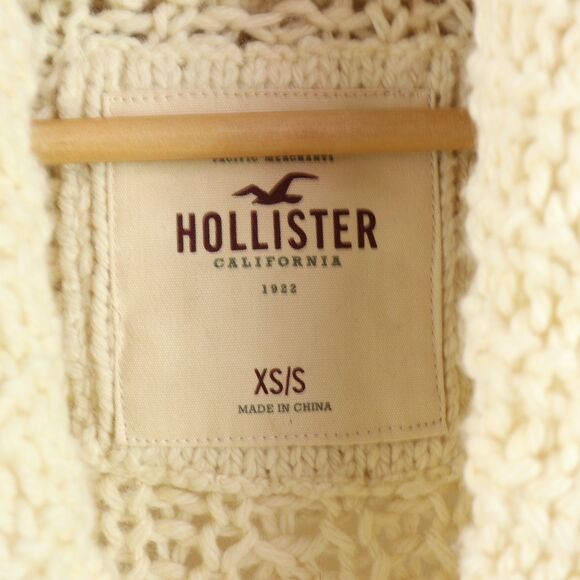 Hollister Knitted Fringe Short Sleeve Cardigan XS - Picture 5 of 6
